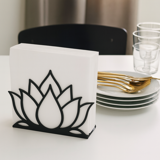 Lotus Design Metal Napkin Holder
