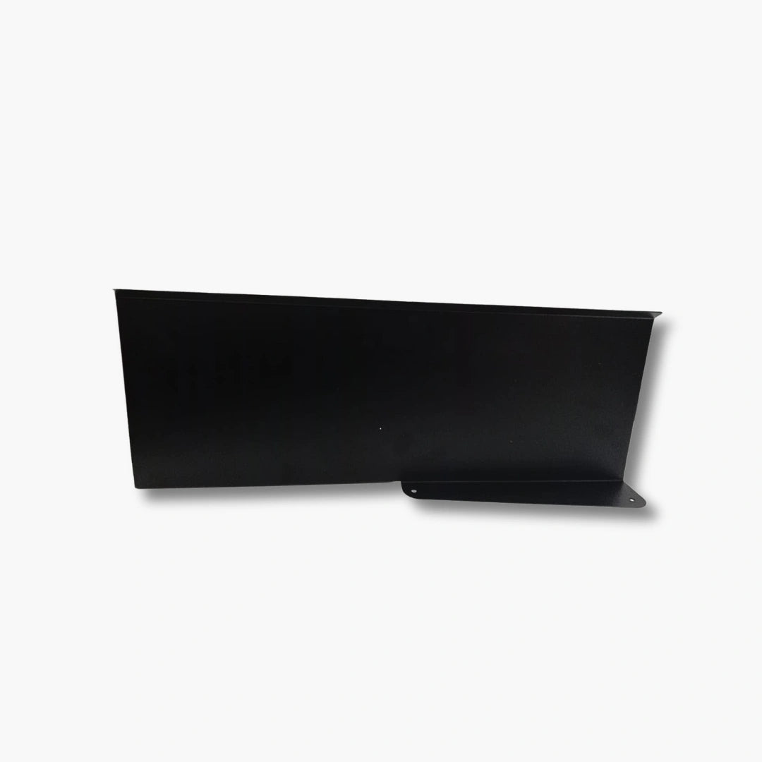 Modern bent metal floating shelf in matte black by MettiQ