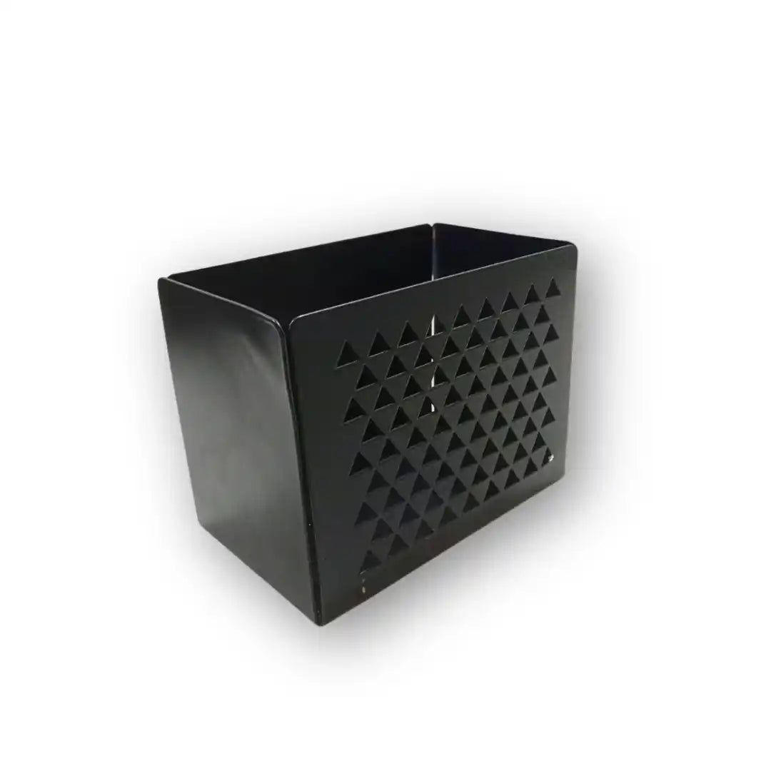 Black Metal Desk Pen Holder Organizer