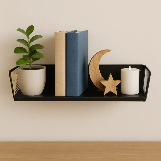 Sleek Rectangle Metal Wall Shelf
