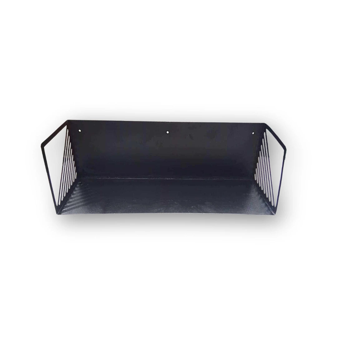 Sleek Rectangle Metal Wall Shelf-Matte Black