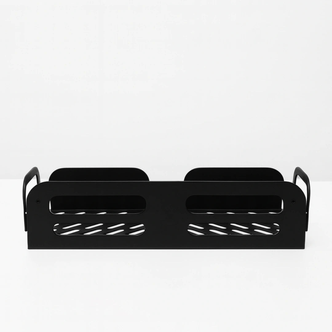 MettiQ wall mounted shower caddy matte black metal
