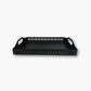 Matte black metal serving tray by MettiQ