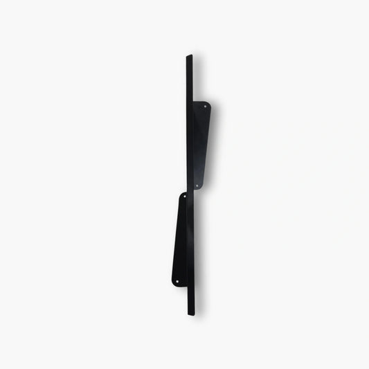 Modern bent metal floating shelf in matte black by MettiQ