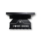 MettiQ 2-in-1 wall mounted metal key holder with shelf in matte black finish