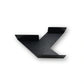 Modern arrow design metal wall shelf in matte black by MettiQ