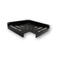 MettiQ black wall mounted bathroom corner shelf metal organizer