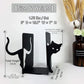 Decorative cat bookends in matte black metal by MettiQ