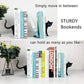 Decorative cat bookends in matte black metal by MettiQ