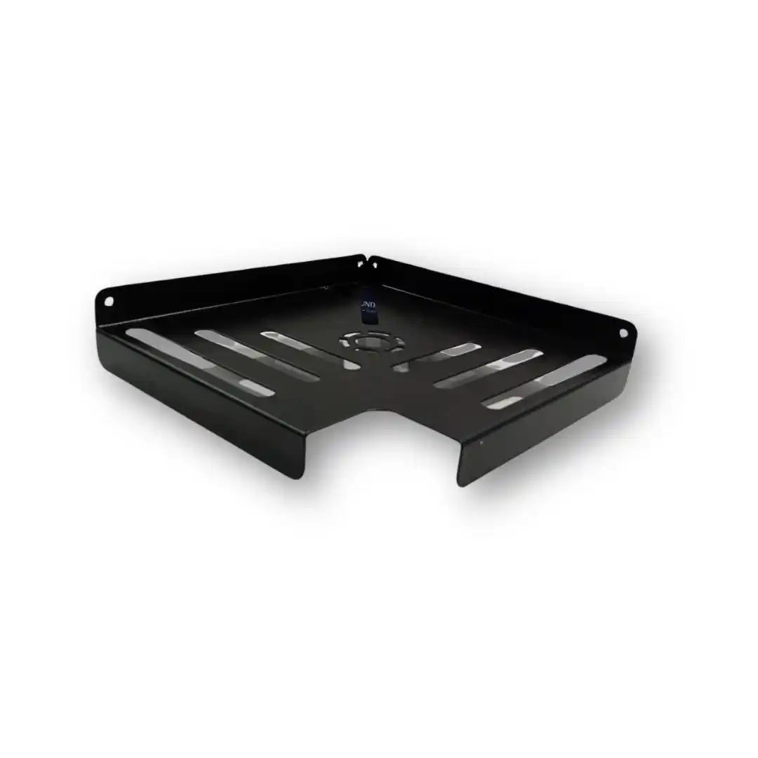 Black Wall-Mounted Bathroom Corner Shelf