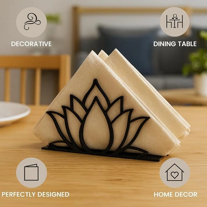 Lotus Design Metal Napkin Holder