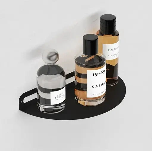 Matte Black Half Moon Floating Shelf – Wall Mounted