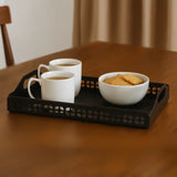 Matte Black Metal Serving Tray