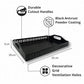 Matte black metal serving tray by MettiQ