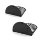Metal leaf bookends with matte black powder-coated finish