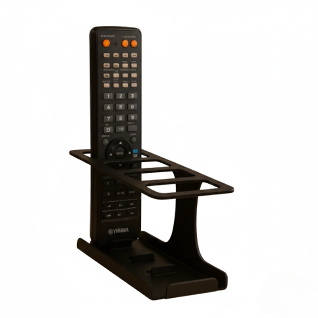 Matte black metal remote holder stand by MettiQ