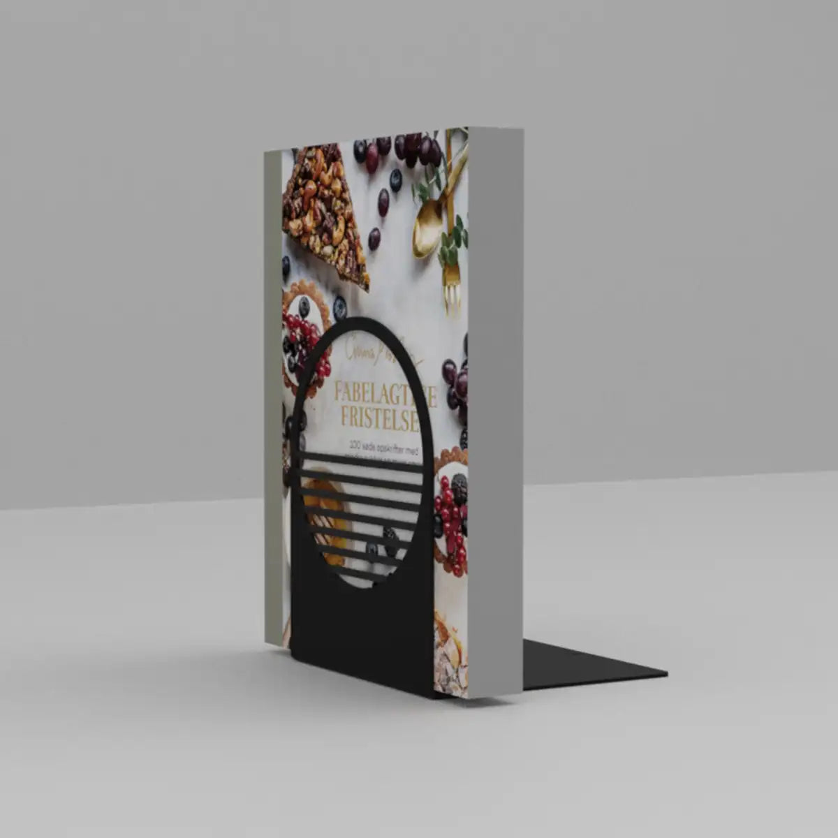 Matte black metal bookends by MettiQ