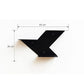 Modern arrow design metal wall shelf in matte black by MettiQ