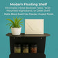 Modern floating metal bedside shelf by MettiQ