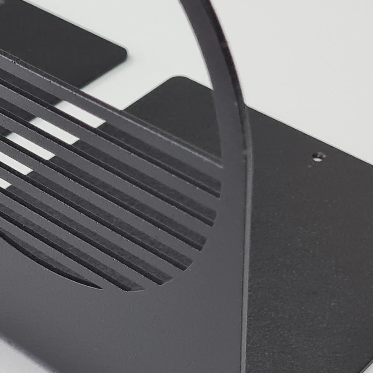 Matte black metal bookends by MettiQ
