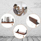 MettiQ rustic shelf brackets matte black metal wall mount