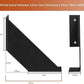 MettiQ rustic shelf brackets matte black metal wall mount