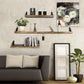 MettiQ rustic shelf brackets matte black metal wall mount