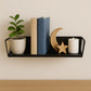 Sleek Rectangle Metal Wall Shelf Matte Black – MettiQ
