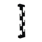 Wall-mounted hooks and pegs rack in matte black metal by MettiQ