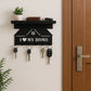 Wall-Mounted Key Holder with Shelf – “I Love My Home” Design