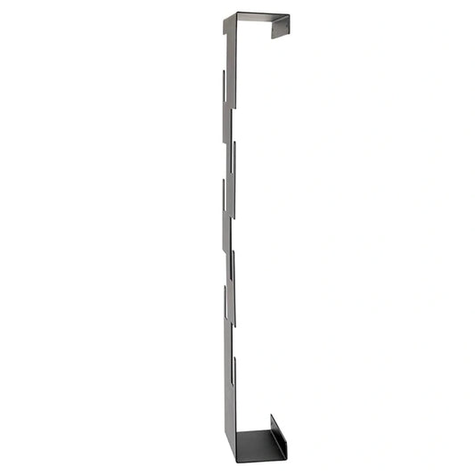 Wall-mounted hooks and pegs rack in matte black metal by MettiQ