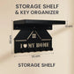 MettiQ 2-in-1 wall mounted metal key holder with shelf in matte black finish
