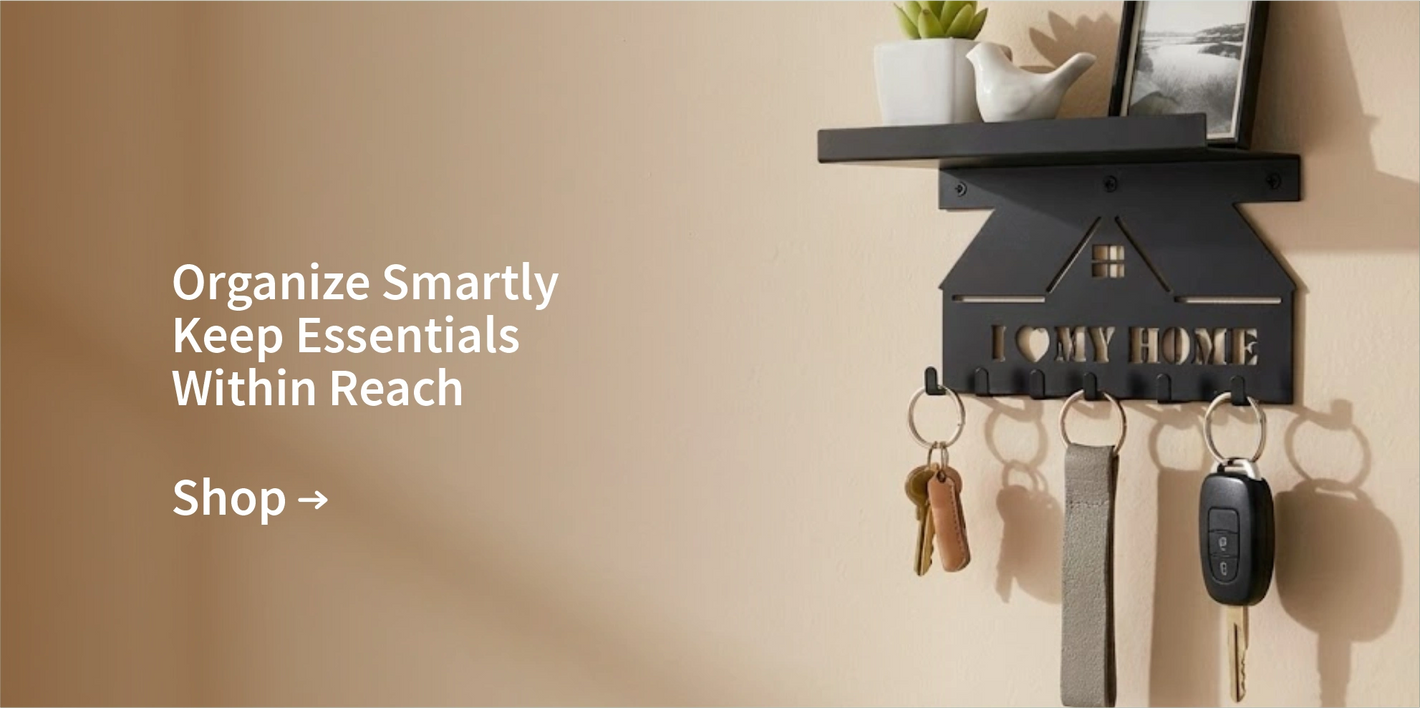 Organize your keys neatly with the black metal key organizer